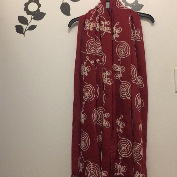 Macy's Accessories - Red and White Scarf
